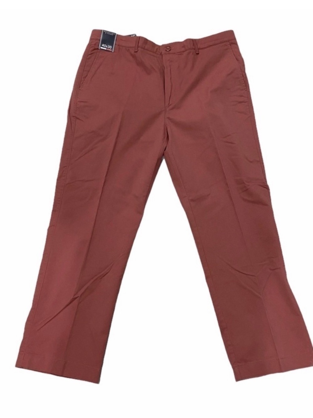 NWT Roundtree & Yorke 40x32 Classic Fit Flat Front Pants Salmon Pink
